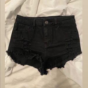 Brandy Melville Black Cutoff Shorts